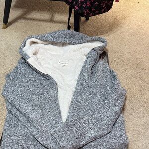 Aeropostale Gray Sherpa-Lined Sweatshirt